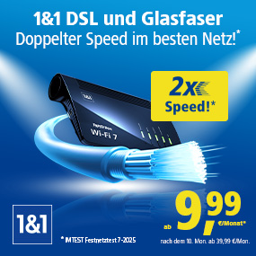 1&1 DSL & Glasfaser – Angebotsteaser